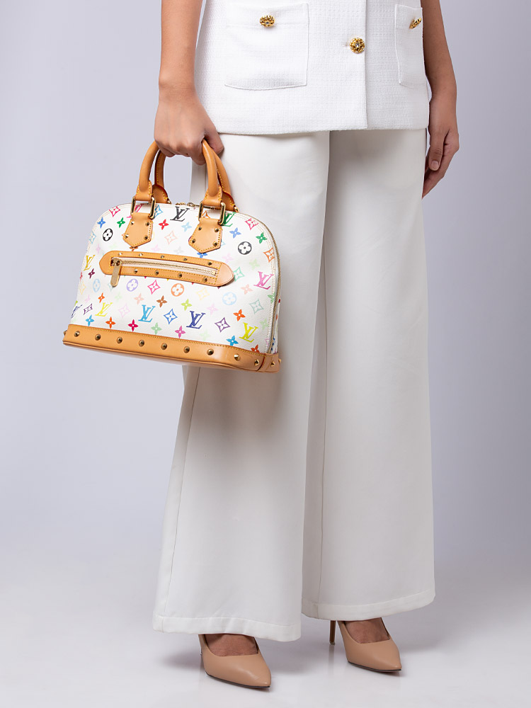 Monogram Multicolor Alma PM Blanc