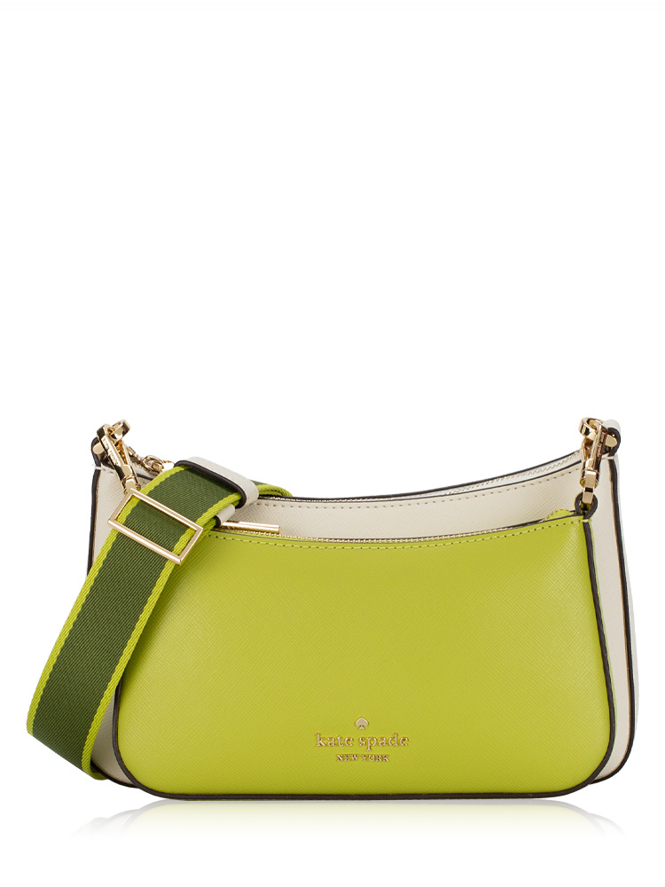 Duet Colorblock Leather Crossbody Fern Moss