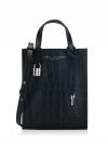 H017L01RE22 Micro Croc Embossed Grind Tote Black