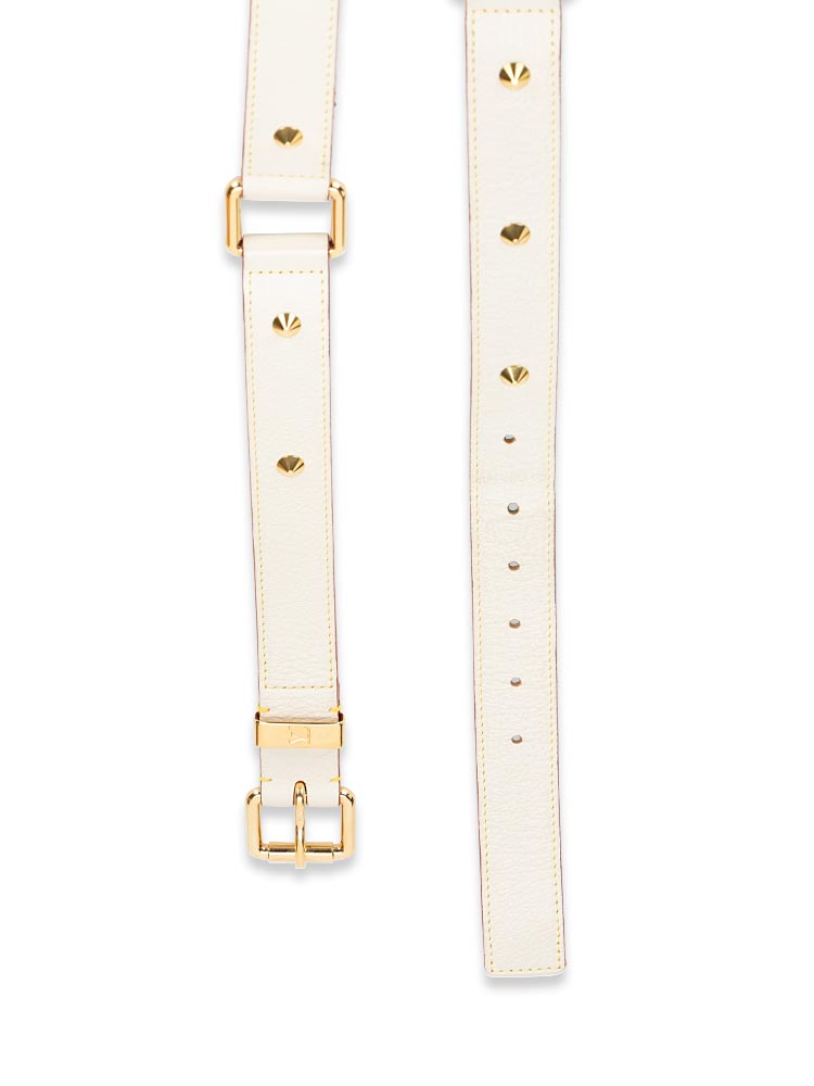 Suhali Studded Belt White Sz 90