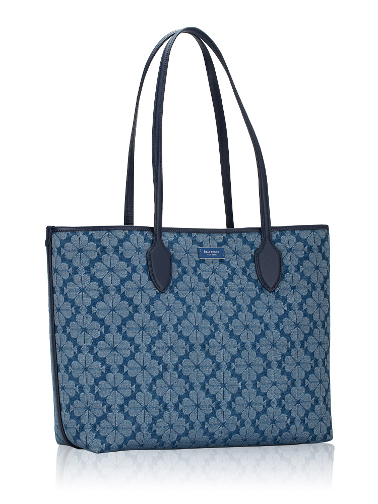 Flower Jacquard Bleecker Large Tote Parisian Navy