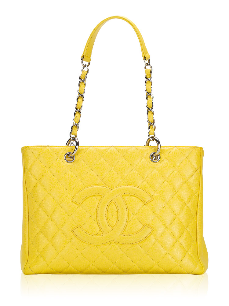 Caviar Grand Shopping Tote GST Yellow