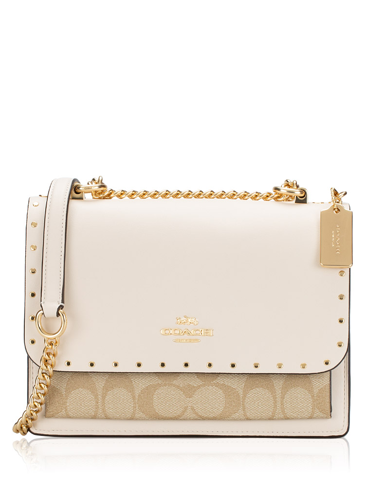 90400 Signature Rivets Klare Crossbody Light Khaki Multi