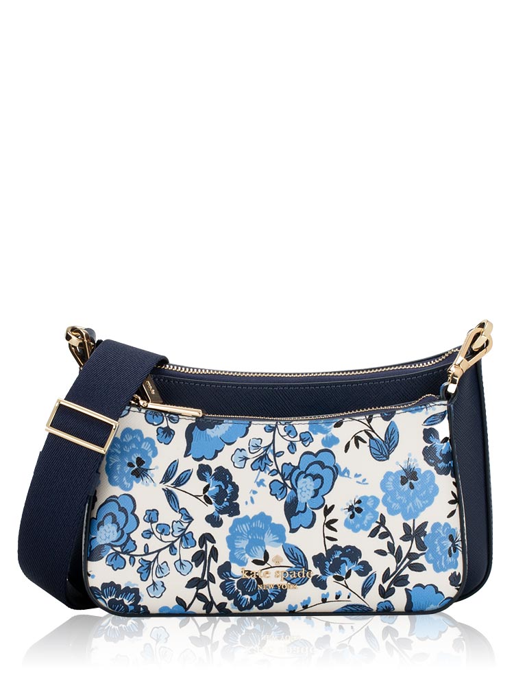Vase Floral Duet Small Crossbody Blue Multi
