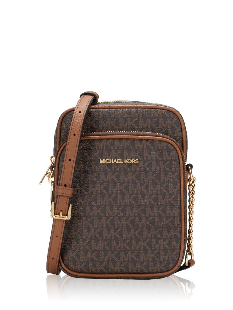 Signature Jet Set Medium NS Chain Crossbody Brown