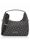Signature Ember Jacquard Small Messenger Black