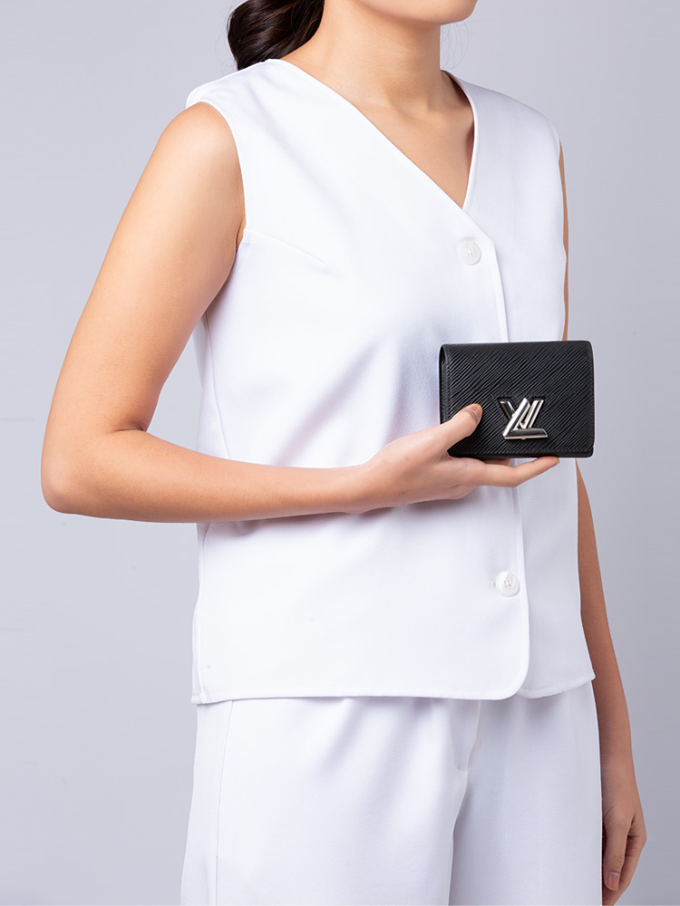 Epi Twist Compact Wallet Black