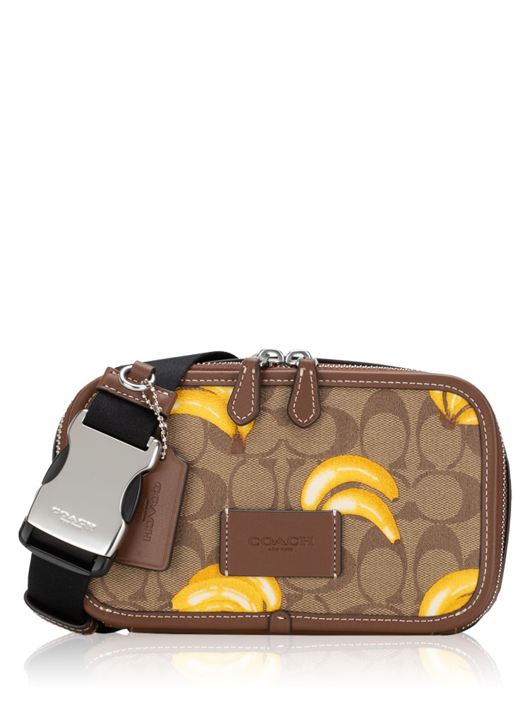 CR185 Signature Banana Wyatt Belt Bag Khaki Dark Saddle
