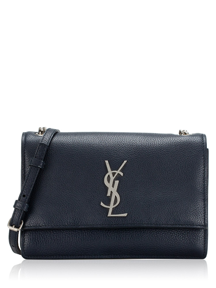 Calfskin Monogram Sunset Small Shoulder Bag Navy