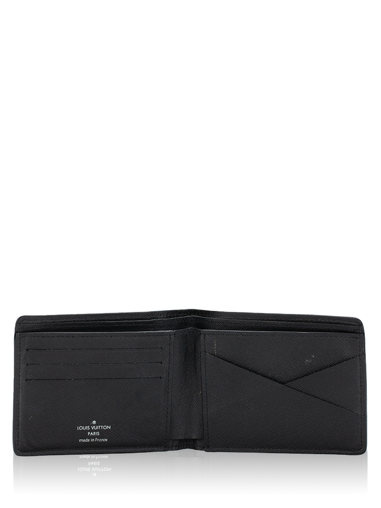 LV Circle Epi Bi-Fold Wallet Black Yellow