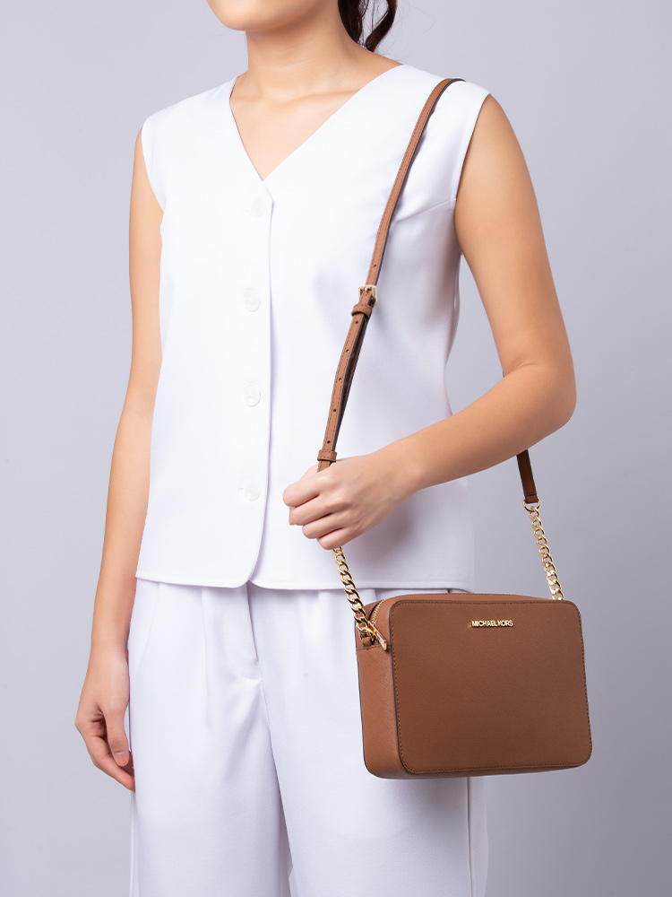 Jet Set Item Large Crossbody Luggage Gold