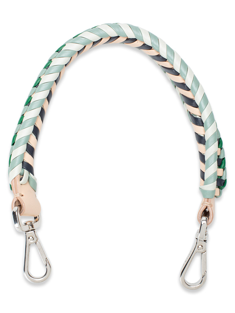 Vitello Dolce Lace Up Short Handle Strap You Beige Multicolor