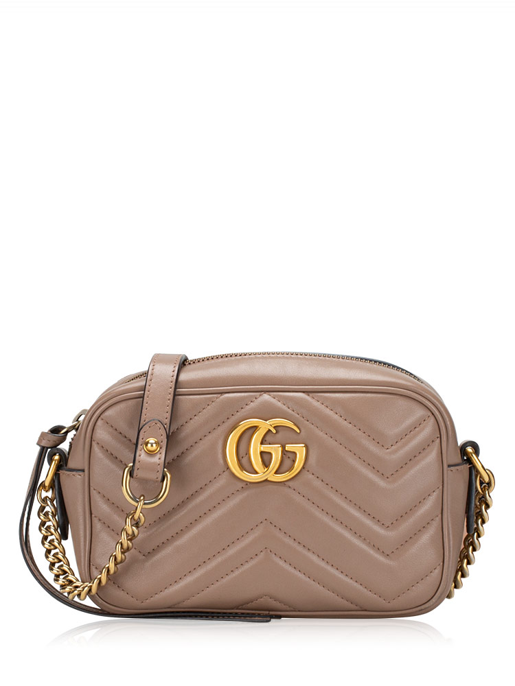 GG Marmont Matelasse Mini Camera Bag Porcelain Rose