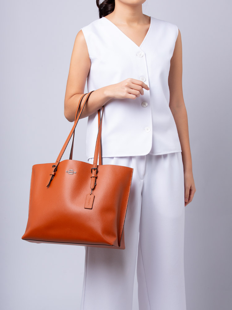 1671 Mollie Leather Tote Sunset