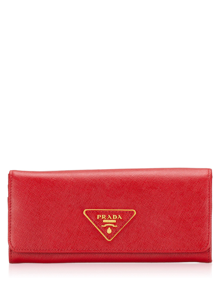 1M1132 Saffiano Metal Continental Wallet Fuoco