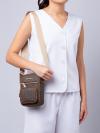 Signature Jet Set Medium Pocket Crossbody Brown