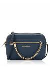 Jet Set Item Large East West Zip Chain Crossbody Navy