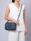 Jet Set Item Large East West Zip Chain Crossbody Navy