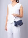 Demi Neoprene Cate Pins Mini Clutch Navy
