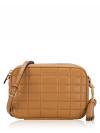 Jet Set Quilted Leather Medium Crossbody Pale Peanut
