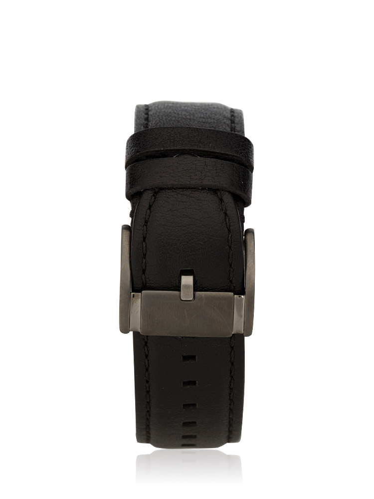 Men BQ2664 Sullivan Solar Leather Watch Black