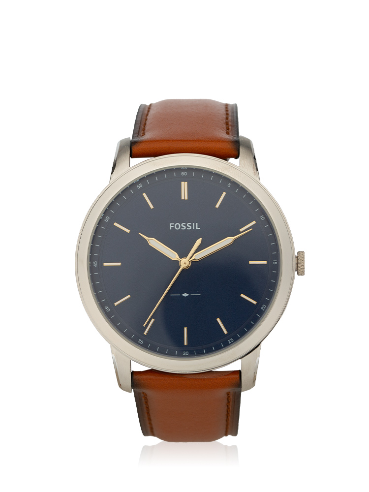 Men FS5304 The Minimalist Slim Leather Watch Light Brown