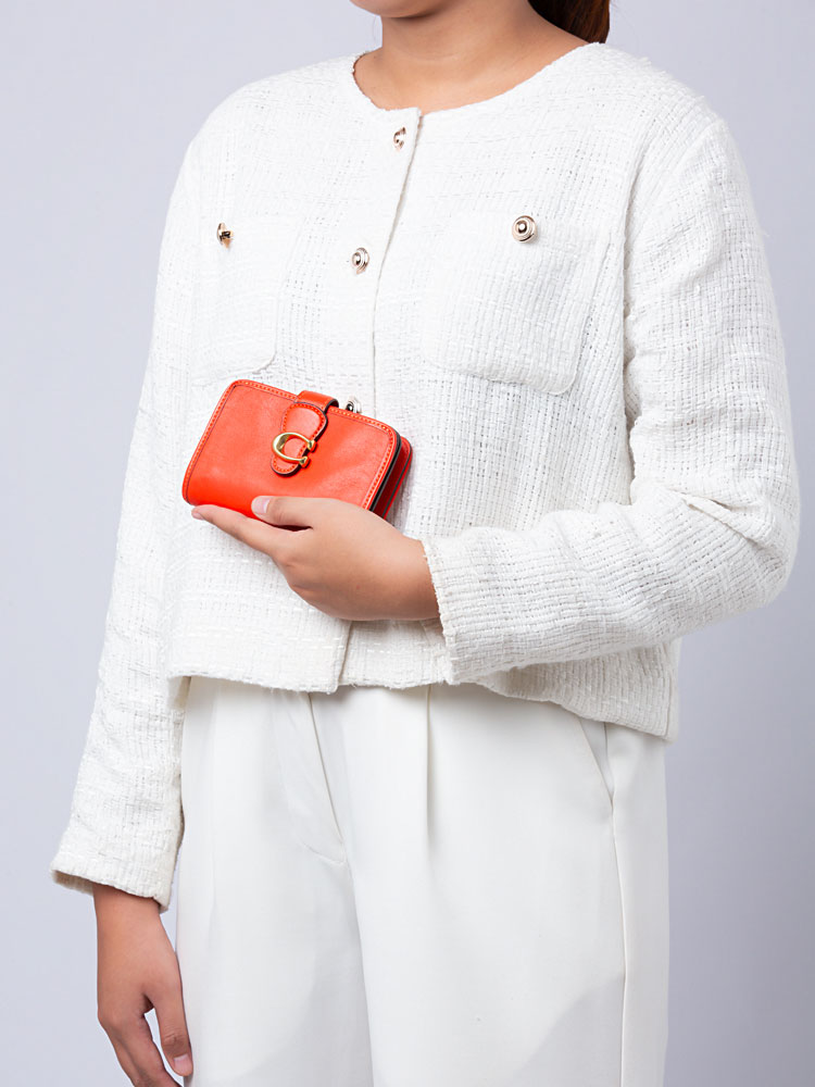 CA193 Tabby Medium Wallet Red Orange