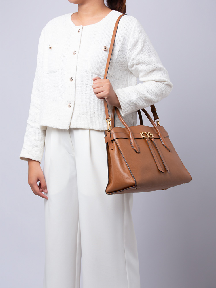 Toujours Large Satchel Warm Gingerbread