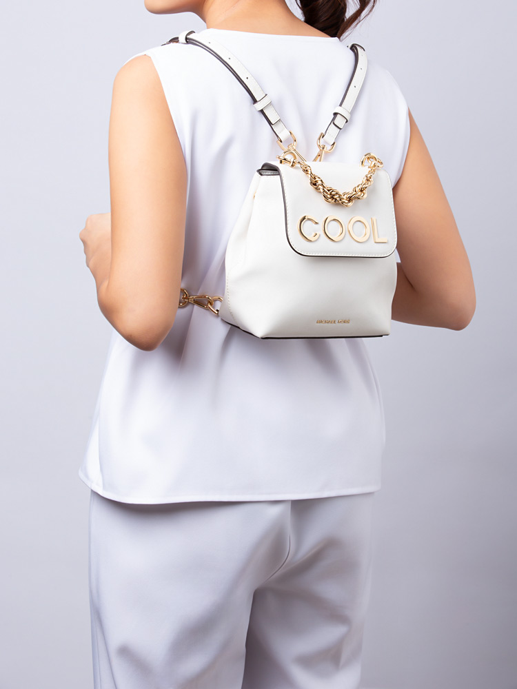 Mott Embellished Leather XS Backpack White