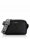 LH4EZ9BJ Maybelle Double Zip Camera Bag Black Silver