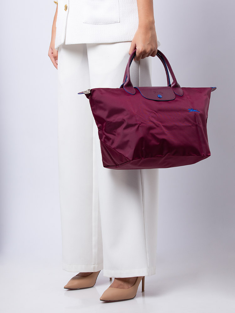 Le Pliage Club Medium SH Plum