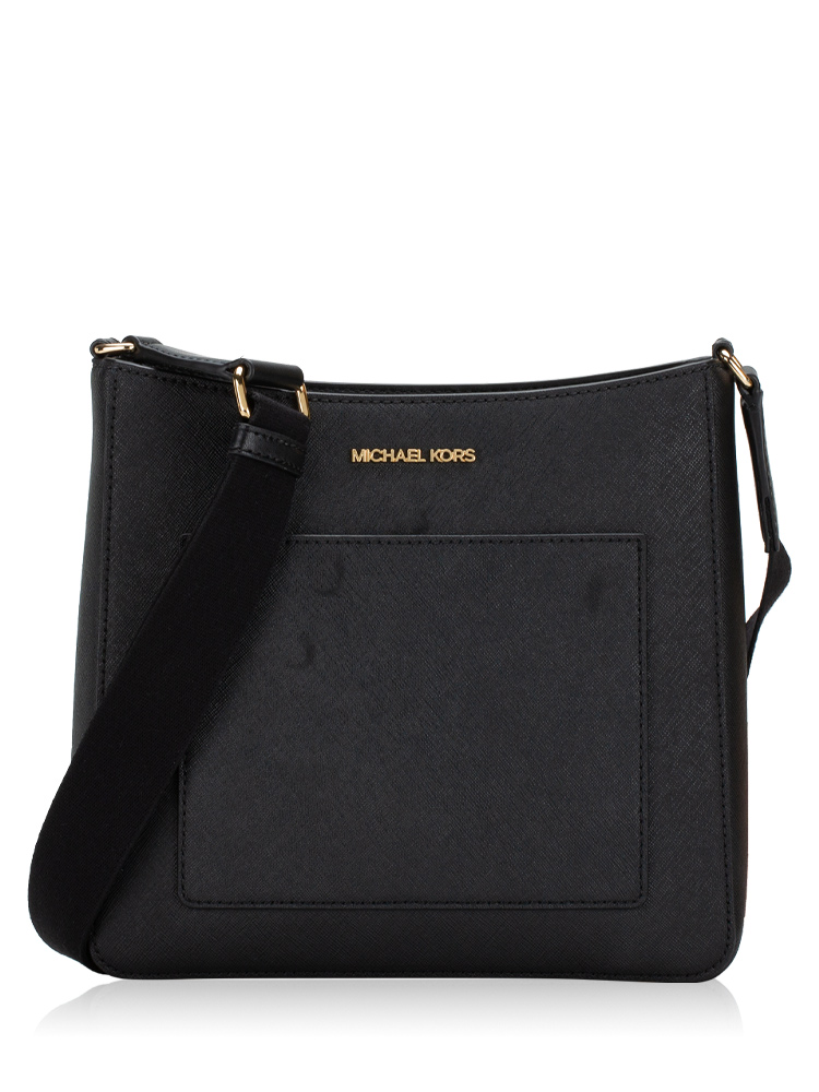 Georgia Leather Messenger Black