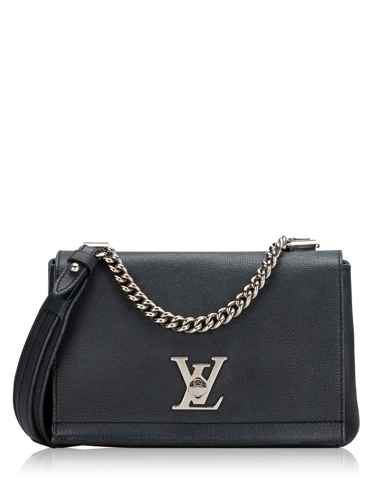 Calfskin Lockme II Chain Bag BB Noir