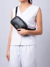 CR136 Pace Leather Belt Bag Black