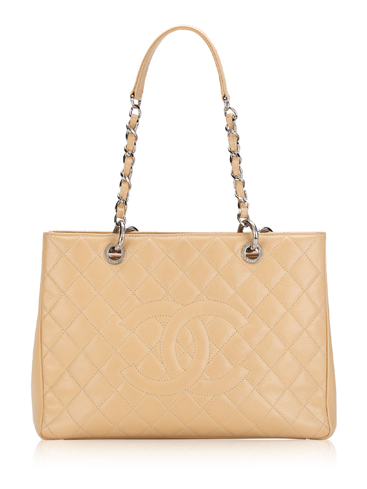 Caviar Grand Shopping Tote GST Beige Clair