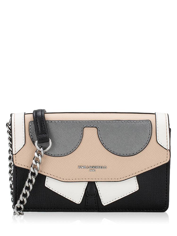 LH1EU733 Maybelle Caricature Crossbody White Black