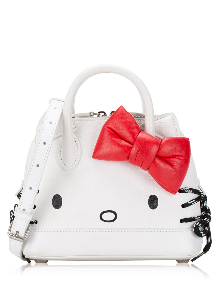 Calfskin Hello Kitty XXS Ville Top Handle Bag White