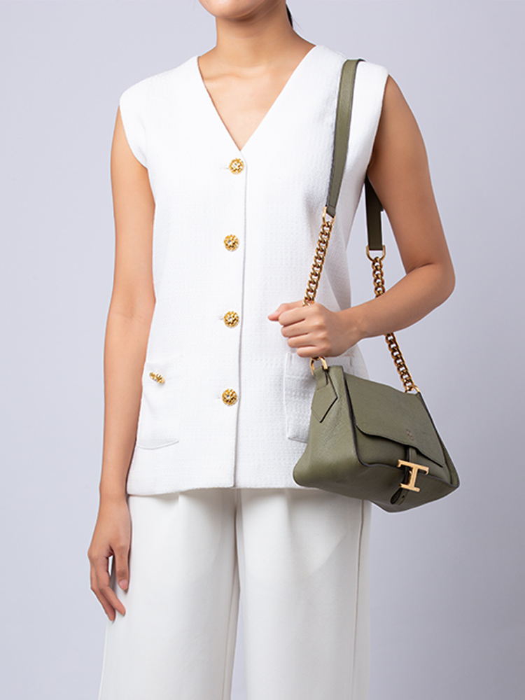 Calfskin Timeless Crossbody Green