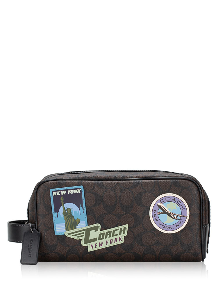 1276 Signature Travel Patches Large Travel Kit Mahogany Multi