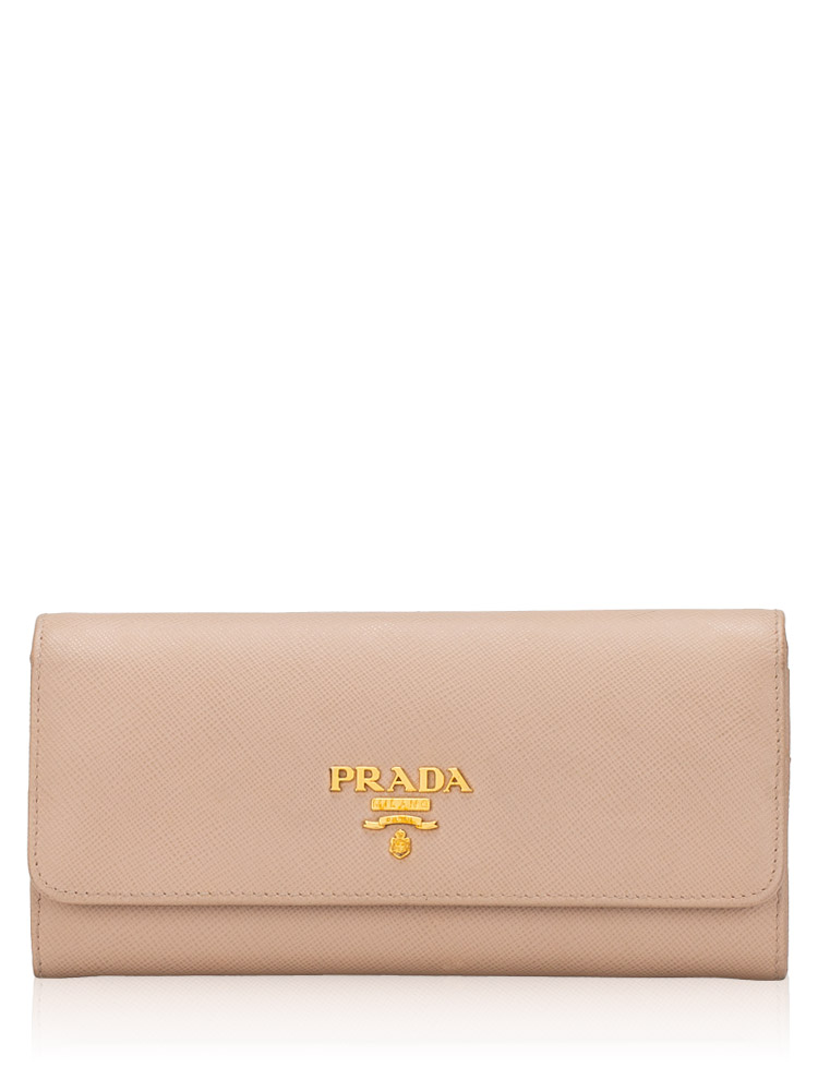 1MH132 Saffiano Continental Wallet with Lanyard Cipria Fuoco