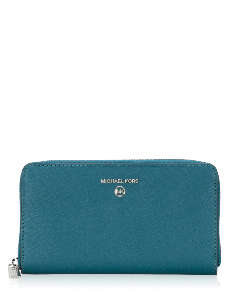 Jet Set Charm Saffiano Medium Wallet Dark Cyan