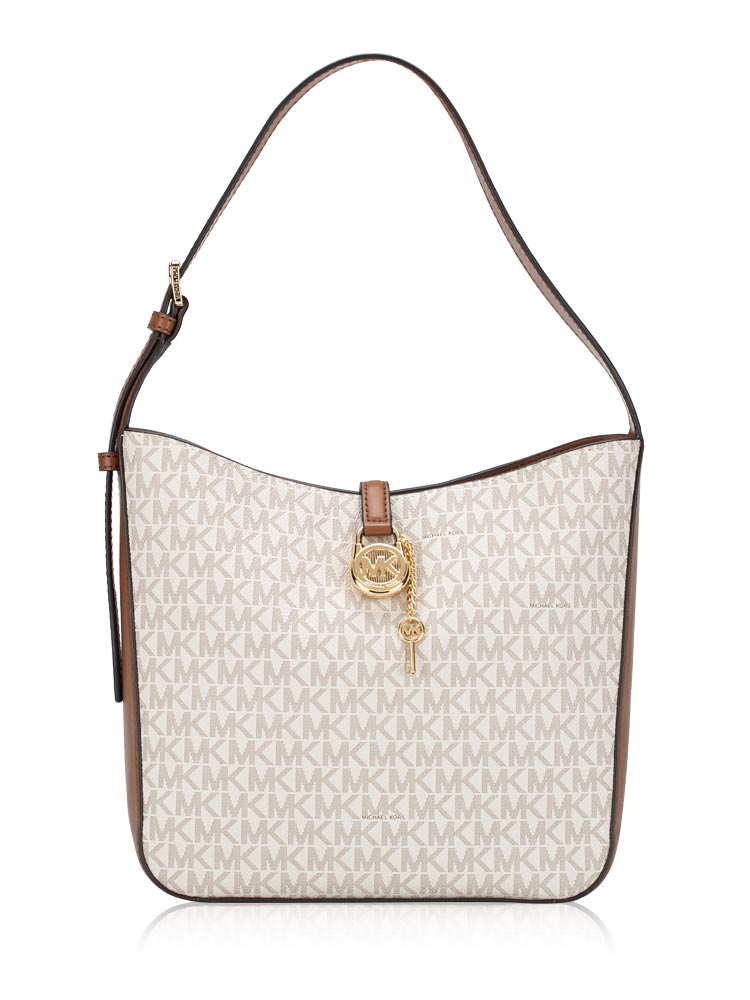Signature Lyra Small Bucket Bag Vanilla