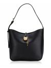 Lyra Leather Small Bucket Bag Black