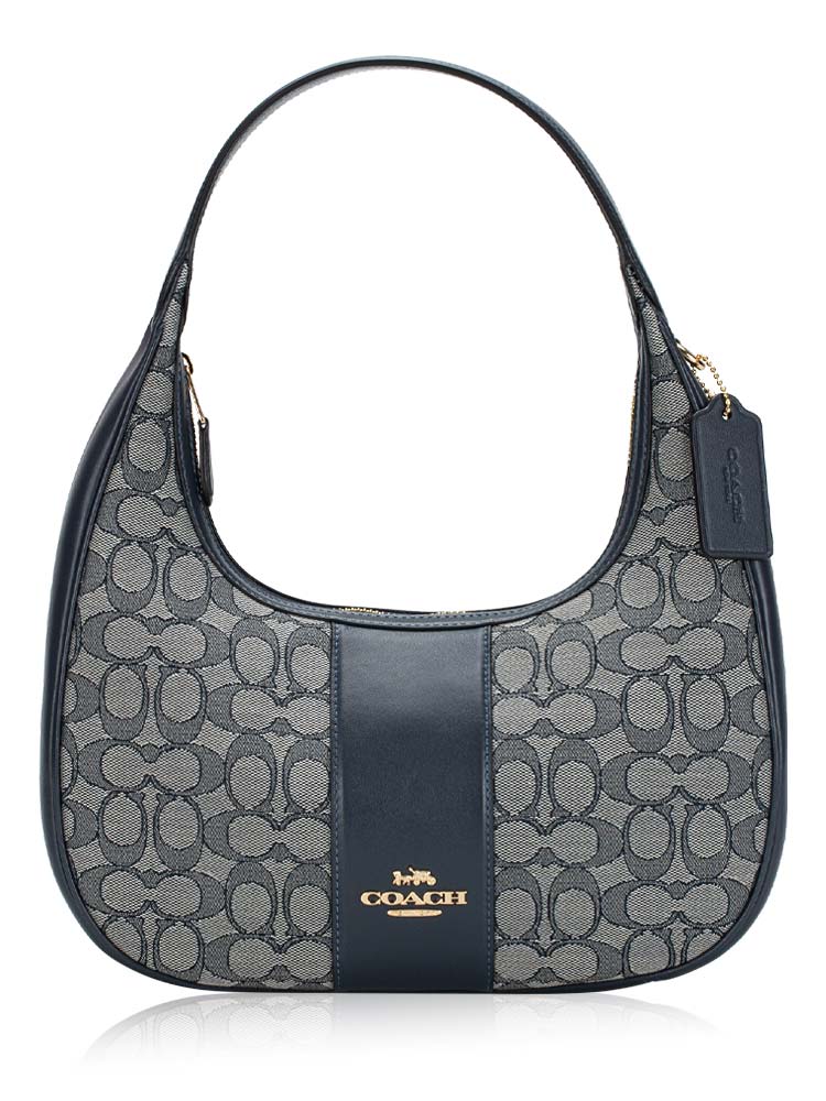CV001 Signature Jacquard Carmen Shoulder Bag Midnight Navy