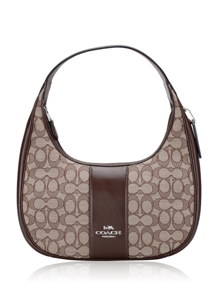 CV001 Signature Jacquard Carmen Shoulder Bag Oak Maple