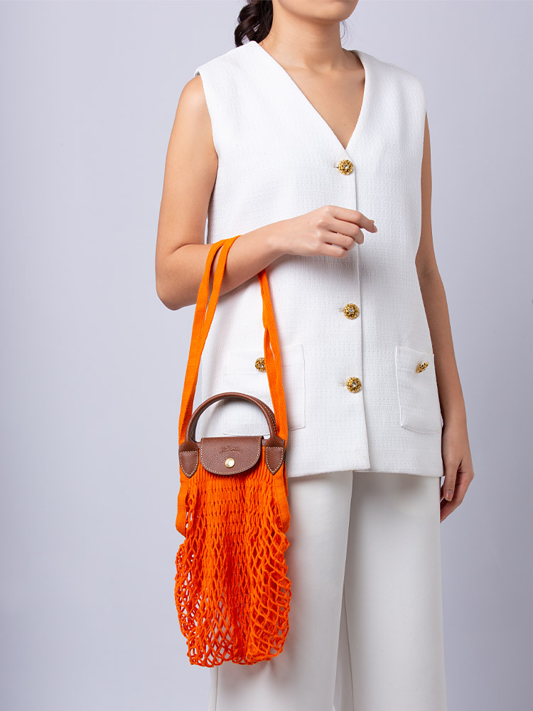Le Pliage Filet Top Handle Orange