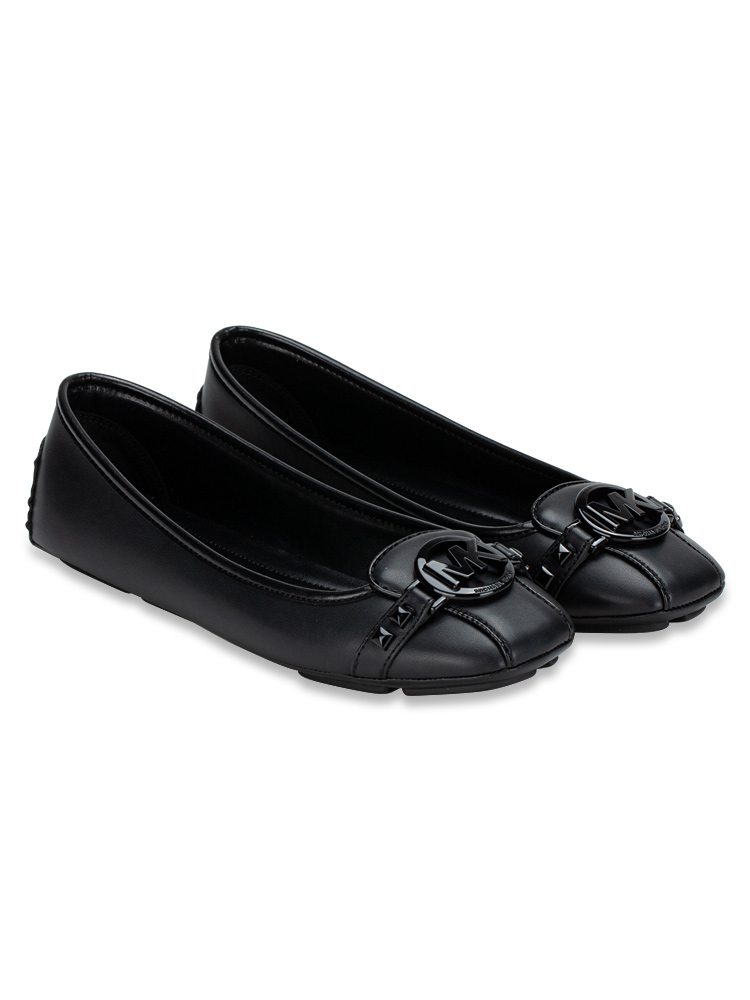 Fulton Faux Leather Flats Black Sz 8.5
