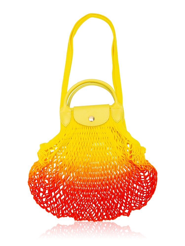 Le Pliage Filet Top Handle Yellow Orange
