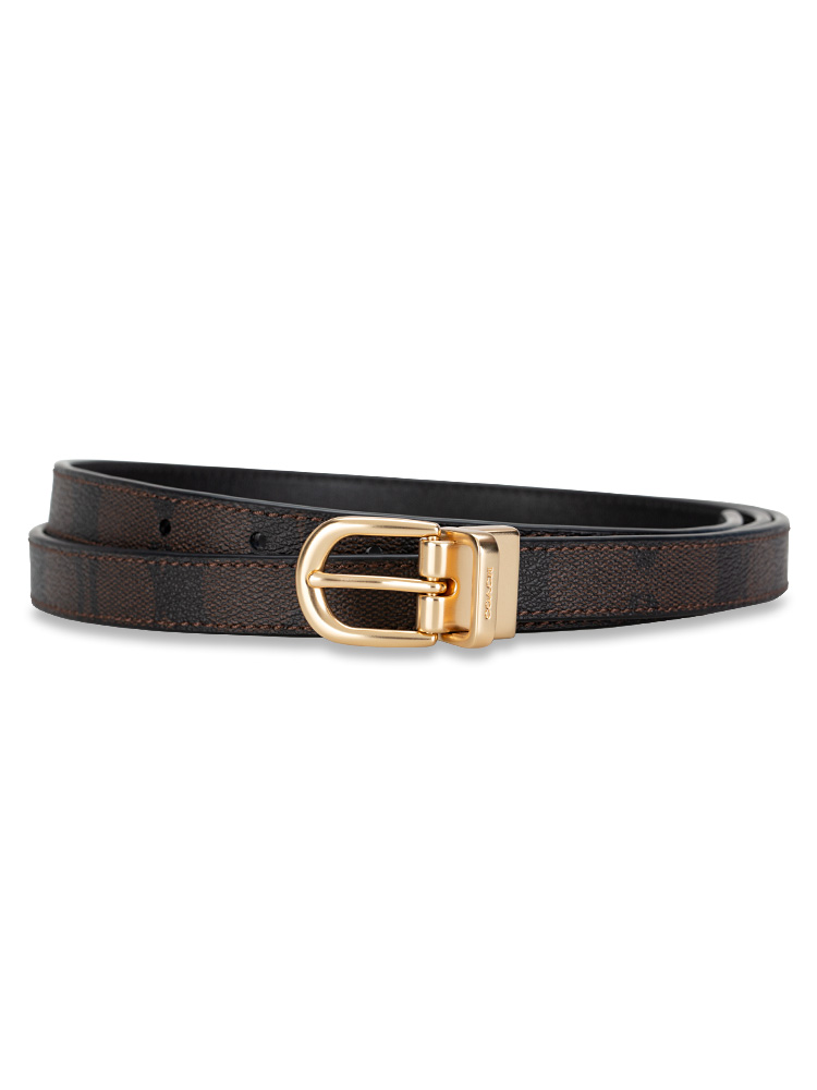 CR443 Signature Classic Buckle Cut To Size 18 MM Reversible Belt Brown Black