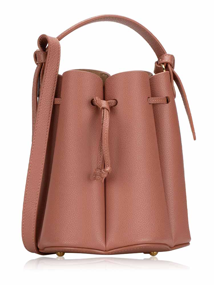 Textured Calfskin Numero Huit Mini Blush